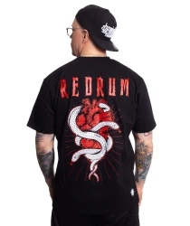 BRAINDEADFAMILIA - HEART REDRUM T-SHIRT CZARNY