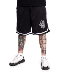 BRAINDEADFAMILIA - OŚMIORNICA SZORTY BASKETBALL CZARNE    