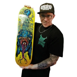 BRAINDEADFAMILIA X SKATENERD - DESKA + T-SHIRT CZARNY