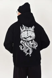 BRAINDEADFAMILIA - NEW KING BLUZA KAPTUR CZARNA         